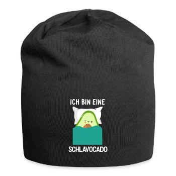 Avocado Schlafshirt Schlafanzug Geschenk - Jersey-Beanie - Schwarz - Vorne