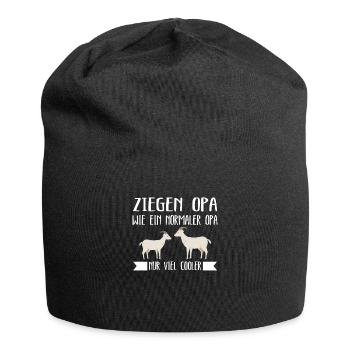 Ziegen Opa Ziege Ziegen Geschenk - Jersey-Beanie - Schwarz - Vorne