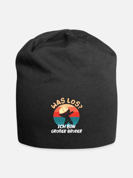 Großer Bruder Bruder Hip-Hop Geschenk - Jersey-Beanie - Schwarz