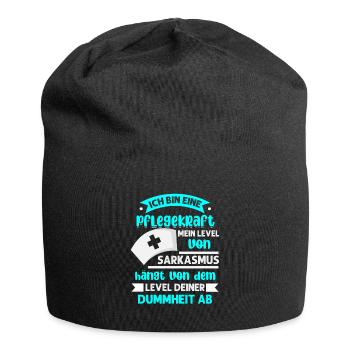 Pflegekraft Krankenpflegerin Pflegepersonal - Jersey-Beanie - Schwarz - Vorne