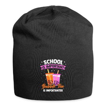 Bubble Tea Bubble Tea Cadeau - Bonnet en jersey - noir - Devant