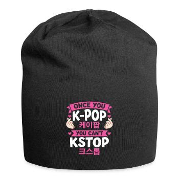 K-Pop K-Pop Koreanisches Geschenk - Jersey-Beanie - Schwarz - Vorne