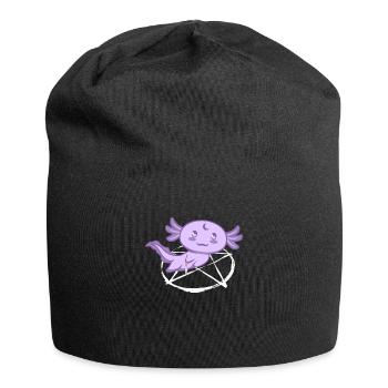 Axolotl Goth Pentagramm Axolotl Goth Geschenk - Jersey-Beanie - Schwarz - Vorne