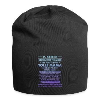Teenager Jugendliche Mutter Geschenk - Jersey-Beanie - Schwarz - Vorne