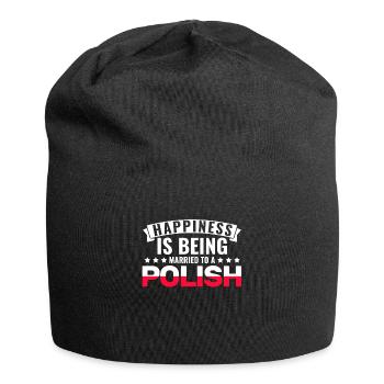 Polish Roots Poland Polish Flag Gift - Jersey Beanie - black - Front