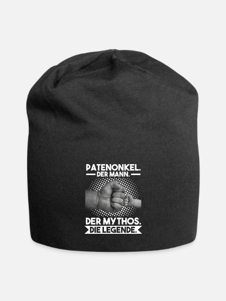 Patenonkel Taufpate Taufkind Geschenk - Jersey-Beanie - Schwarz