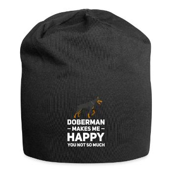 Doberman Doberman Cadeau - Bonnet en jersey - noir - Devant