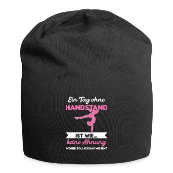 Handstand Turnerin Handstände Geschenk - Jersey-Beanie - Schwarz - Vorne