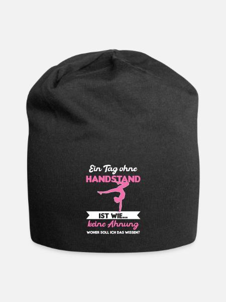Handstand Turnerin Handstände Geschenk - Jersey-Beanie - Schwarz
