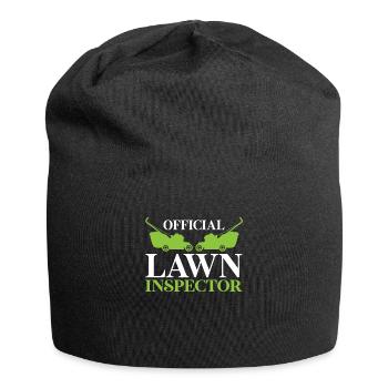 Lawn Mower Lawn Mowing Gift - Jersey Beanie - black - Front