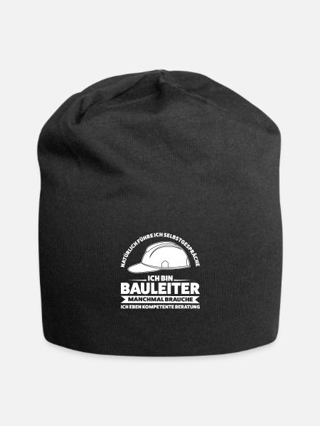 Bauleiter Bauaufsicht Bauarbeiten Geschenk - Jersey-Beanie - Schwarz