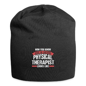 Physiotherapeut Physiotherapeut Jobgeschenk - Jersey-Beanie - Schwarz - Vorne