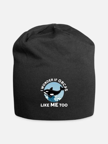 Orca Orca Tiergeschenk - Jersey-Beanie - Schwarz