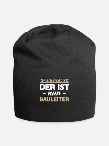 Bauleiter Bauführer Bauleitung Geschenk - Jersey-Beanie - Schwarz