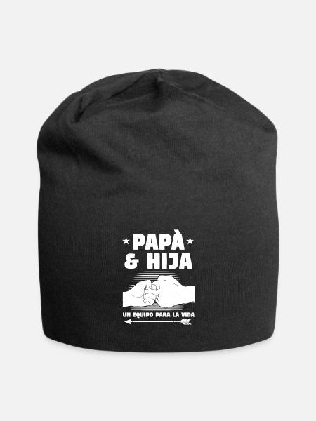 Vater & Tochter Papa & Tochter Geschenk - Jersey-Beanie - Schwarz