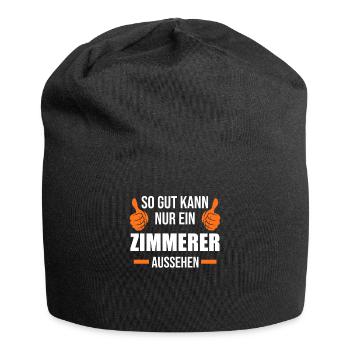 Zimmerer Beruf Zimmerei Geschenk - Jersey-Beanie - Schwarz - Vorne