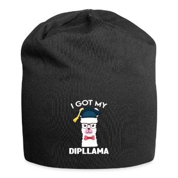 Abschluss-Abschluss-Geschenk - Jersey-Beanie - Schwarz - Vorne