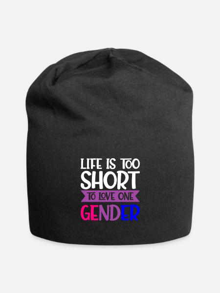 Bisexuelle Bisexuelle Flagge LGBT - Jersey-Beanie - Schwarz