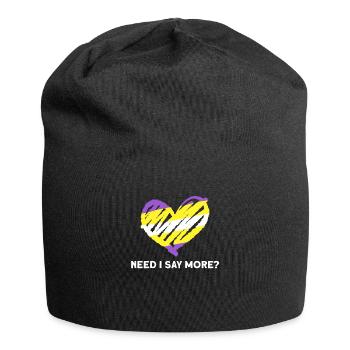 Non-binary non-binary flag LGBTQ gift - Jersey Beanie - black - Front