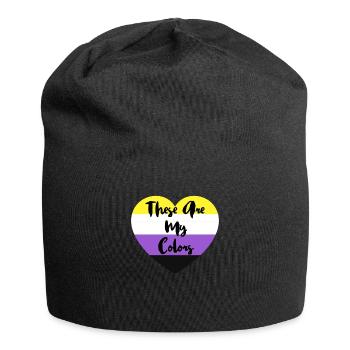 Non-binary non-binary flag LGBTQ gift - Jersey Beanie - black - Front