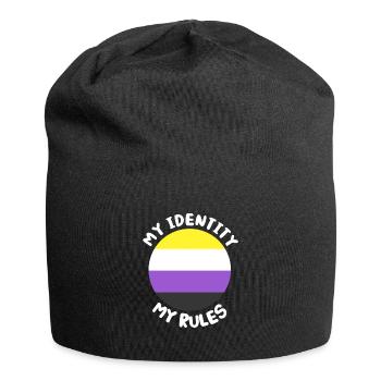 Non-binary non-binary flag LGBTQ gift - Jersey Beanie - black - Front