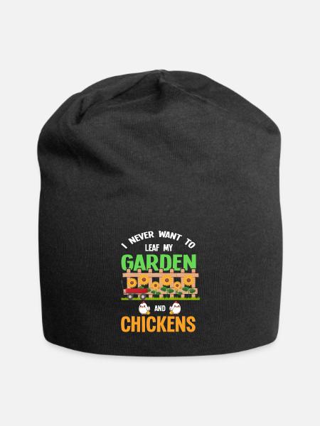Hühnergarten Hühnergarten Geschenk - Jersey-Beanie - Schwarz