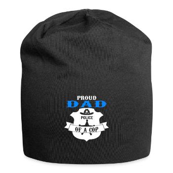 Cop Dad Child Cop Dad Family Geschenk - Jersey-Beanie - Schwarz - Vorne