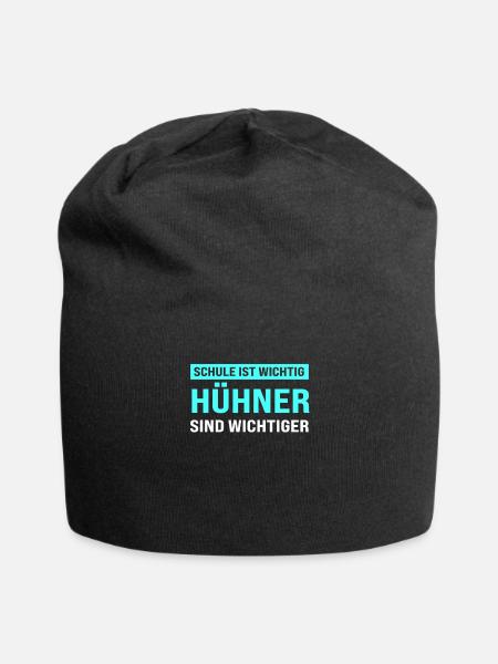Hühner Huhn Hühnerzüchter Geschenk - Jersey-Beanie - Schwarz