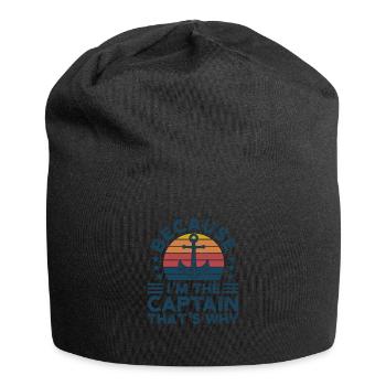 Kapitän Kapitäne Bootfahren Geschenk - Jersey-Beanie - Schwarz - Vorne
