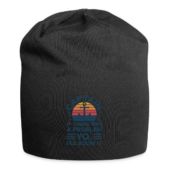 Kapitän Kapitäne Bootfahren Geschenk - Jersey-Beanie - Schwarz - Vorne