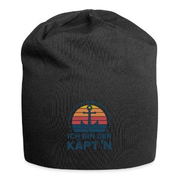 Kapitän Kapitäne Bootfahren Geschenk - Jersey-Beanie - Schwarz - Vorne