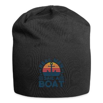 Kapitän Kapitäne Bootfahren Geschenk - Jersey-Beanie - Schwarz - Vorne