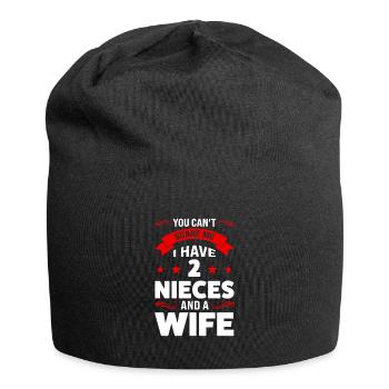 Oncle 2 Nièces Oncle 2 Nièces Cadeau - Bonnet en jersey - noir - Devant
