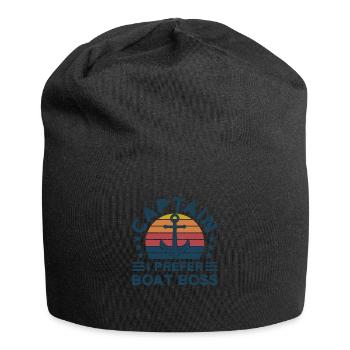 Kapitän Kapitäne Bootfahren Geschenk - Jersey-Beanie - Schwarz - Vorne