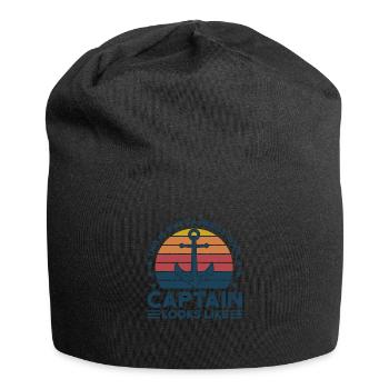 Kapitän Kapitäne Bootfahren Geschenk - Jersey-Beanie - Schwarz - Vorne