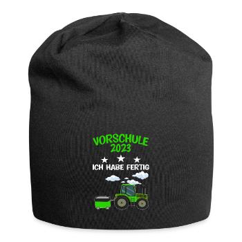 Vorschule 2023 Traktor Vorschüler Geschenk - Jersey-Beanie - Schwarz - Vorne