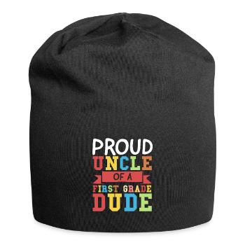 Cadeau de fin d’études de la première classe pour le 1. - Bonnet en jersey - noir - Devant