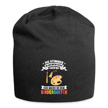 Kindergarten Anfang Kindergartenanfänger Geschenk - Jersey-Beanie - Schwarz - Vorne