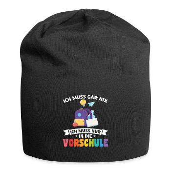 Vorschule Anfang Vorschulkind Geschenk - Jersey-Beanie - Schwarz - Vorne