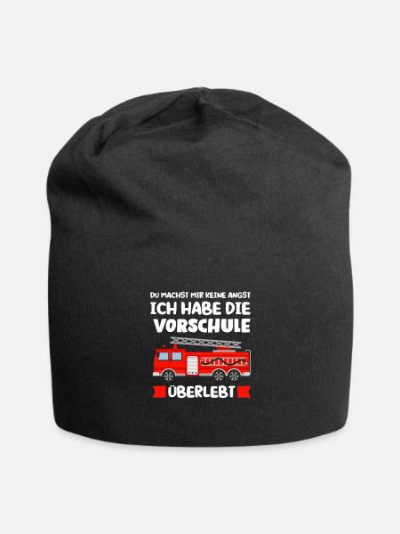 Vorschule Feuerwehr Vorschüler Geschenk - Jersey-Beanie - Schwarz