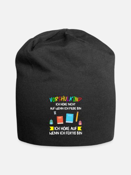 Vorschule Anfang Vorschüler Geschenk - Jersey-Beanie - Schwarz