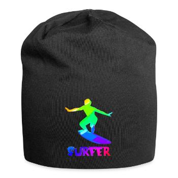 Surfer | Surfen | Wassersport | Sport - Jersey-Beanie - Schwarz - Vorne