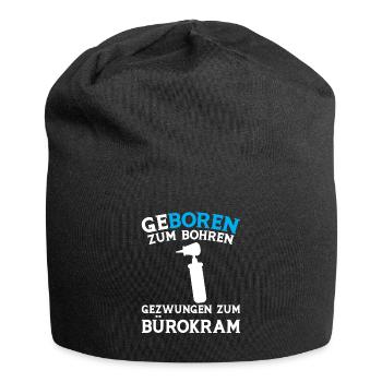 Zahn Zahnarzt Bohren Zahn Geschenk - Jersey-Beanie - Schwarz - Vorne