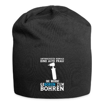 Zahn Zahnarzt Bohren Zahn Geschenk - Jersey-Beanie - Schwarz - Vorne