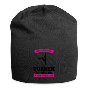 Turnen Mädchen Geräteturnen Geschenk - Jersey-Beanie - Schwarz - Vorne