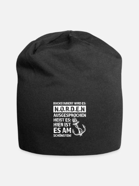 Nordsee Norddeutschen Norden Geschenk - Jersey-Beanie - Schwarz