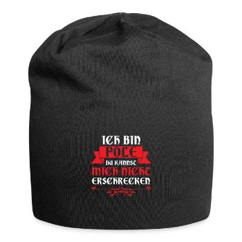 Kurwa Polen Pole Polin Geschenk - Jersey-Beanie - Schwarz - Vorne