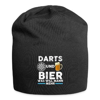 Fisch Fischer Angler angeln Geschenk - Jersey-Beanie - Schwarz - Vorne
