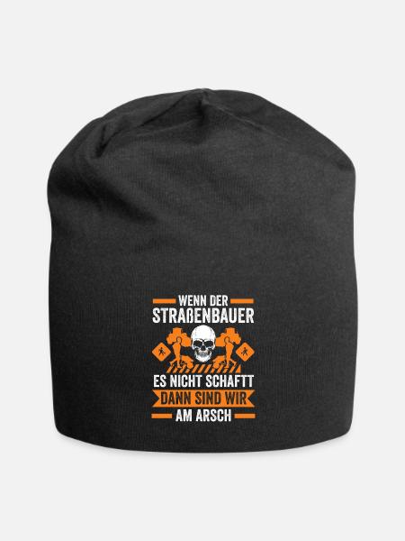 Straßenbauer Job Straßenbau Geschenk - Jersey-Beanie - Schwarz