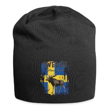 Suède - Schweden - Sverige - Moose - Bonnet en jersey - noir - Devant